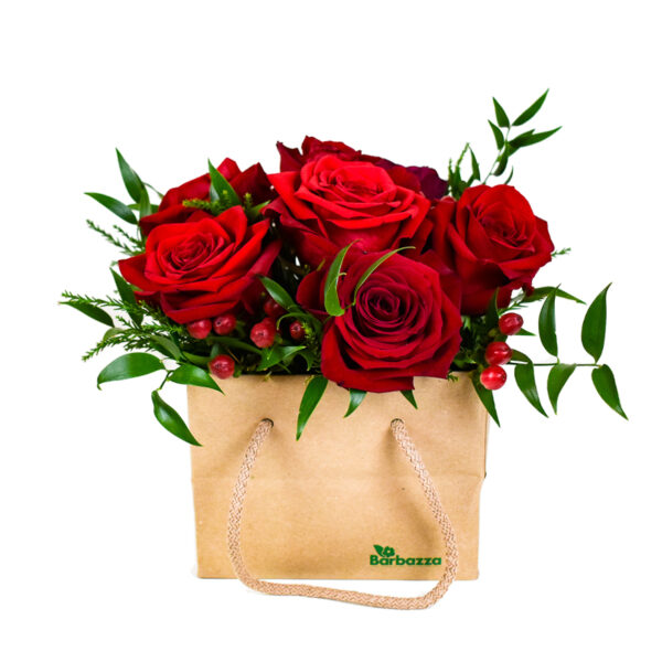 Box di rose rosse